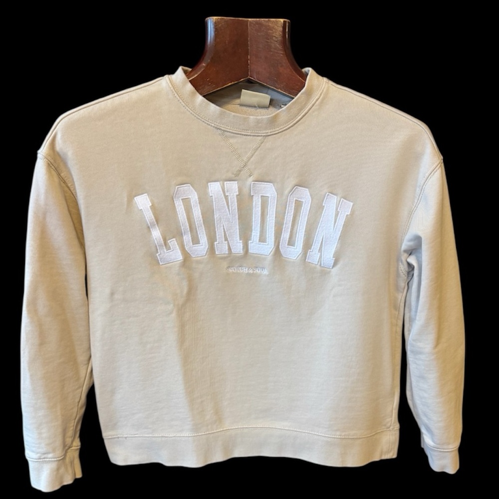 Scotch & Soda Cream Crew Neck Sweater size S in great condition